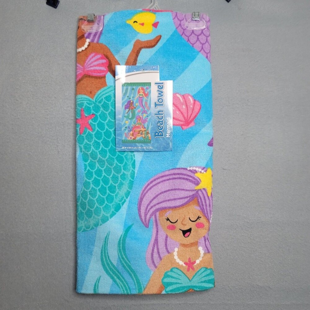 Mermaid Beach Towel Swim Pool  28 x 58 Inches New w Tags